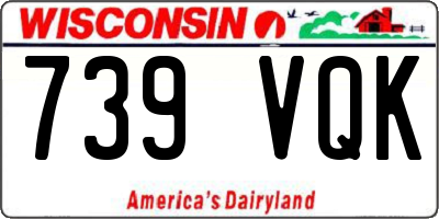 WI license plate 739VQK