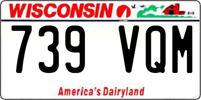 WI license plate 739VQM