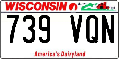 WI license plate 739VQN