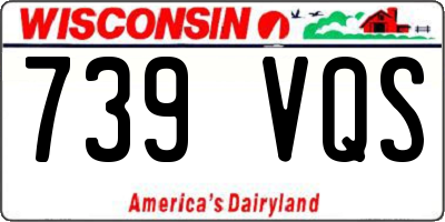 WI license plate 739VQS