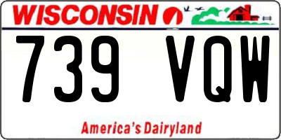 WI license plate 739VQW
