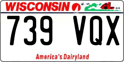 WI license plate 739VQX