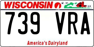 WI license plate 739VRA