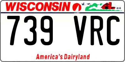 WI license plate 739VRC