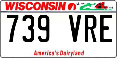 WI license plate 739VRE