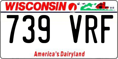 WI license plate 739VRF