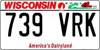 WI license plate 739VRK
