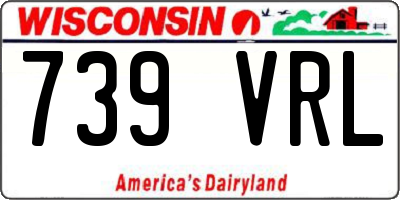WI license plate 739VRL