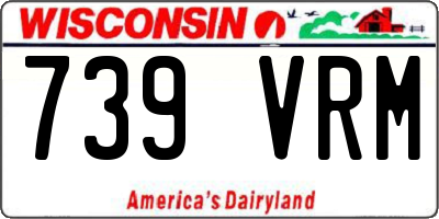 WI license plate 739VRM