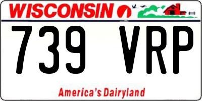 WI license plate 739VRP