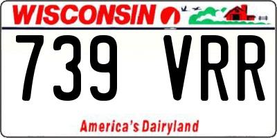 WI license plate 739VRR