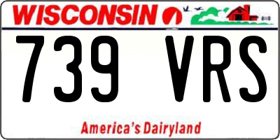 WI license plate 739VRS