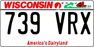WI license plate 739VRX