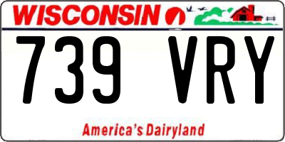 WI license plate 739VRY