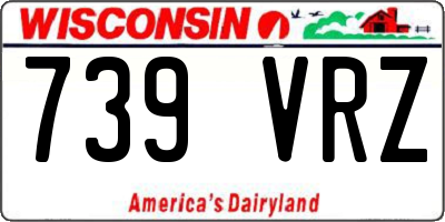 WI license plate 739VRZ