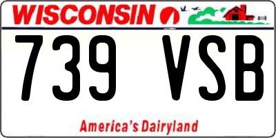 WI license plate 739VSB