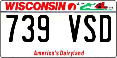 WI license plate 739VSD