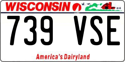 WI license plate 739VSE