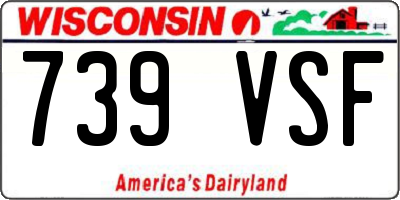 WI license plate 739VSF