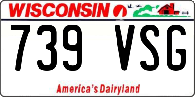 WI license plate 739VSG