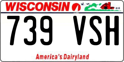 WI license plate 739VSH