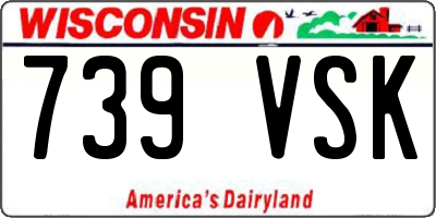 WI license plate 739VSK