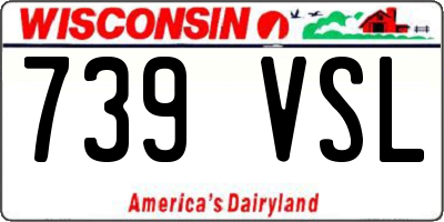 WI license plate 739VSL