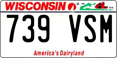 WI license plate 739VSM