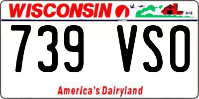 WI license plate 739VSO