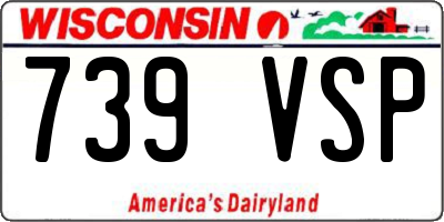 WI license plate 739VSP