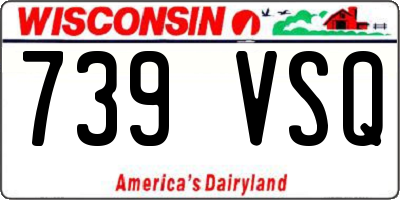 WI license plate 739VSQ