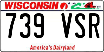 WI license plate 739VSR