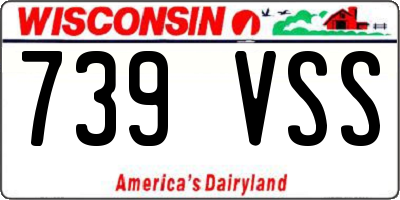 WI license plate 739VSS