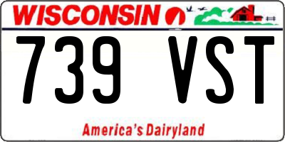 WI license plate 739VST
