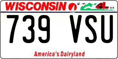 WI license plate 739VSU