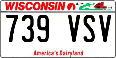 WI license plate 739VSV