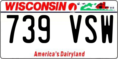 WI license plate 739VSW