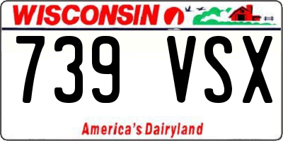WI license plate 739VSX