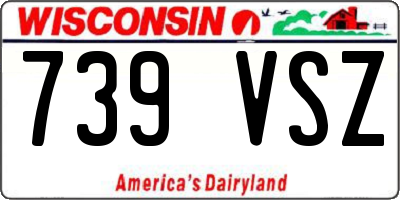 WI license plate 739VSZ