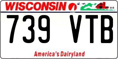 WI license plate 739VTB