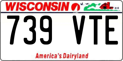 WI license plate 739VTE