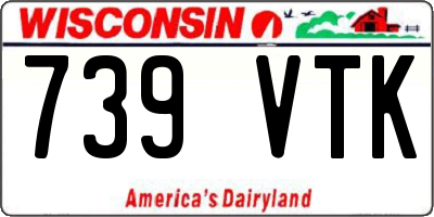 WI license plate 739VTK