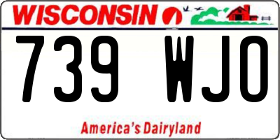 WI license plate 739WJO