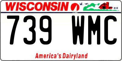 WI license plate 739WMC