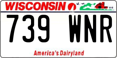 WI license plate 739WNR