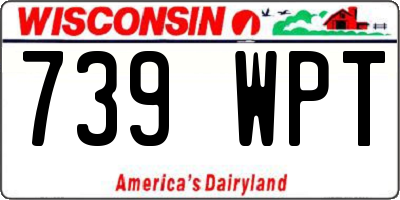 WI license plate 739WPT
