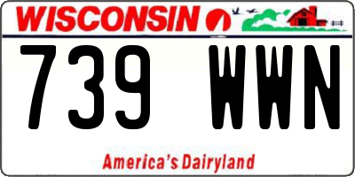WI license plate 739WWN