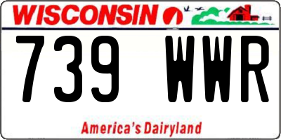 WI license plate 739WWR