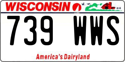 WI license plate 739WWS