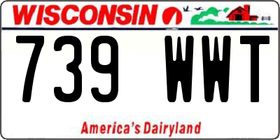 WI license plate 739WWT